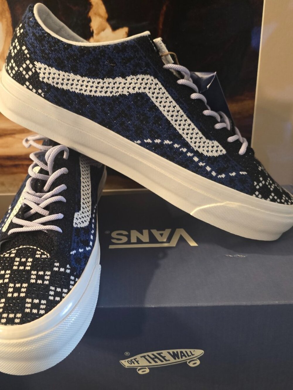 Vans LX Old Skool 36 EK Blue / White / Navy VN000EFKBX9 Shoes Men's Sz 10.5 NEW